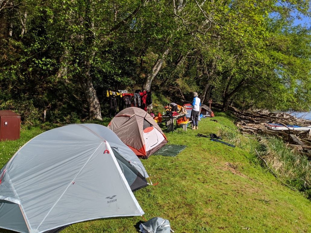 Blake Island campsite for our first overnight leg of the H2O Project