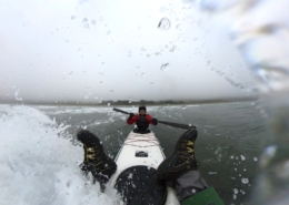 Sea kayak surf rescue